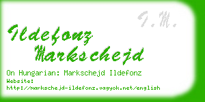 ildefonz markschejd business card